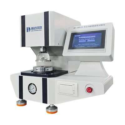 Bon prix Machine d'essai de résistance à l'éclatement du papier et du carton ISO, machine d'essai de pression d'éclatement du matériau en papier ondulé en ligne